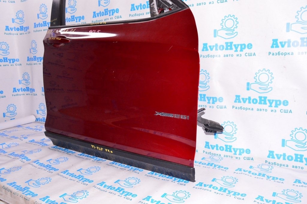 Дверь голая перед прав BMW X3 F25 11-17 (01) красный цвет (A82) Vermilion red metallic — фото 2