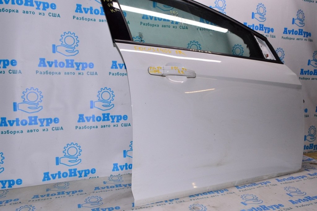 Дверь голая перед прав Ford Focus mk3 11-18 (06) белый цвет YZ — фото 3