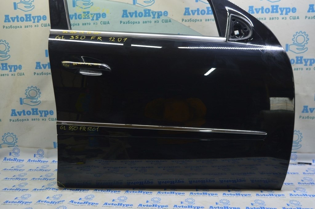 Дверь голая перед прав Mercedes X164 GL W164 ML (01) черный 197, примята