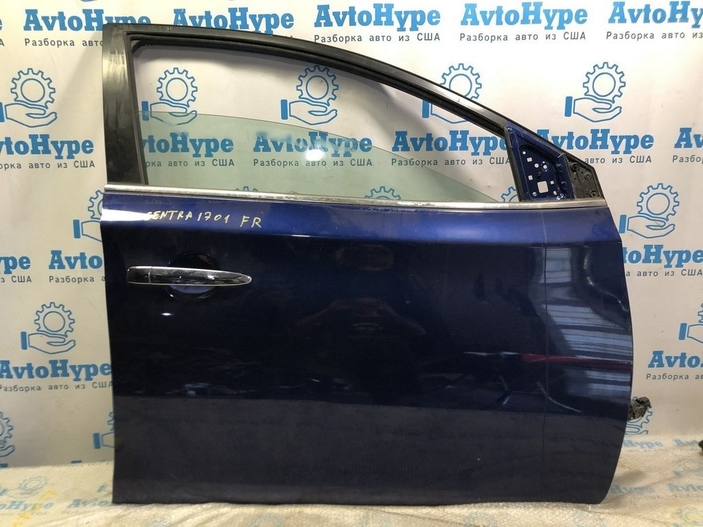 Дверь голая перед прав Nissan Sentra 15-19 (01) синяя цвет RAY