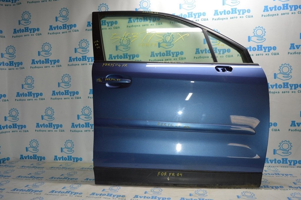 Дверь голая перед прав Subaru Forester 14-18 SJ (04) синий цвет