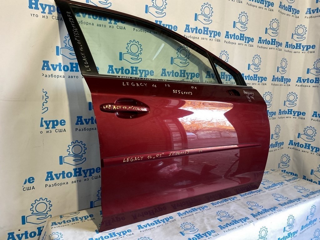 Дверь голая перед прав Subaru Legacy 15-19 красная (01)