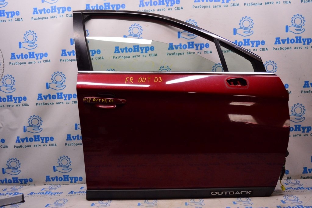 Дверь голая перед прав Subaru Outback 15-19 (03) бордовый цвет