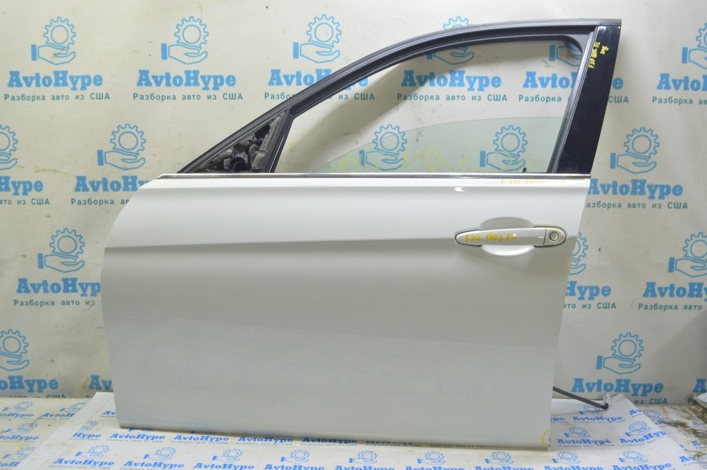Дверь голая передняя левая BMW 3 F30 12-18 белый цвет A300 (02) царапинка