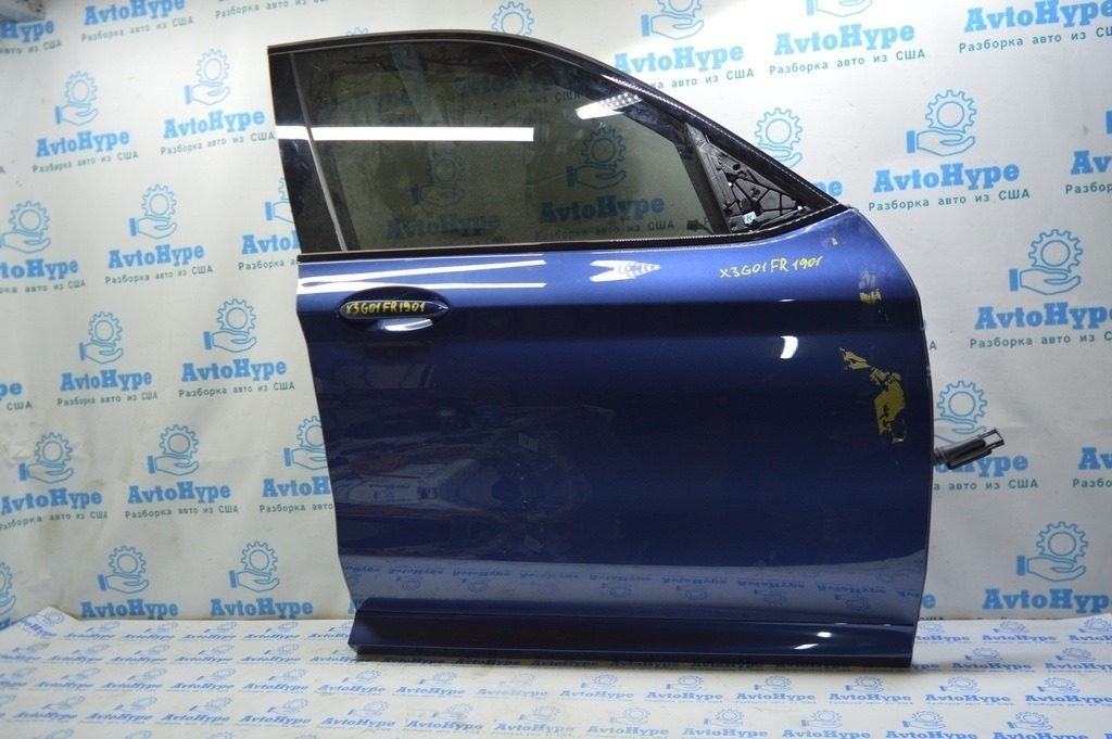 Дверь голая передняя правая BMW X3 G01 18-21 (01) цвет phytonic-blau metallic