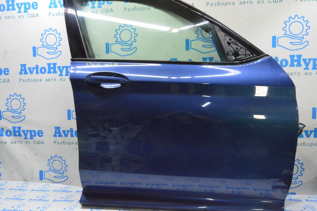 Дверь голая передняя правая BMW X3 G01 18-21 (02) цвет phytonic-blau metallic