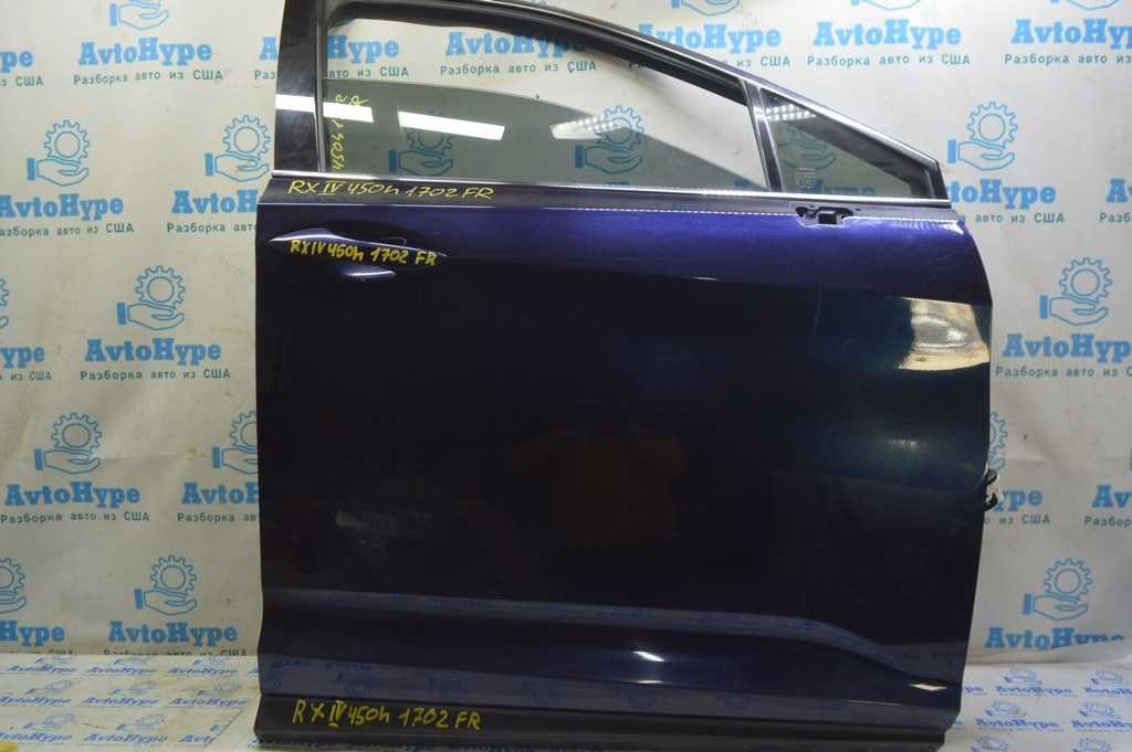 Дверь голая передняя правая Lexus RX350 RX450h 16-22 синяя (02)
