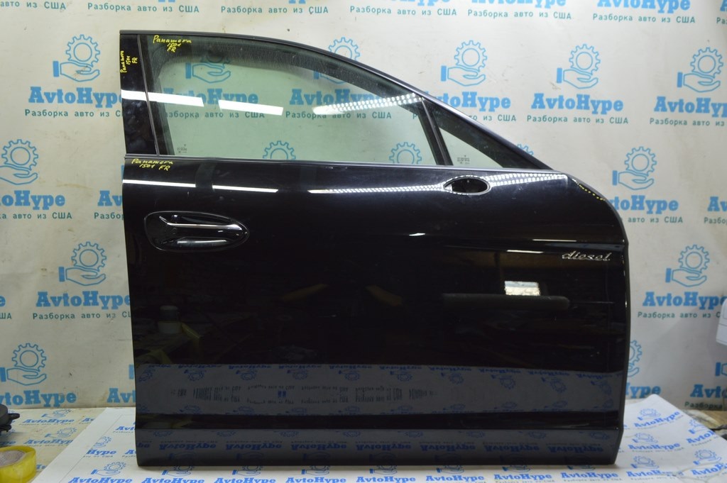 Дверь голая передняя правая Porsche Panamera 10-16 2 части со стеклоподъем. черн. 041 (01)