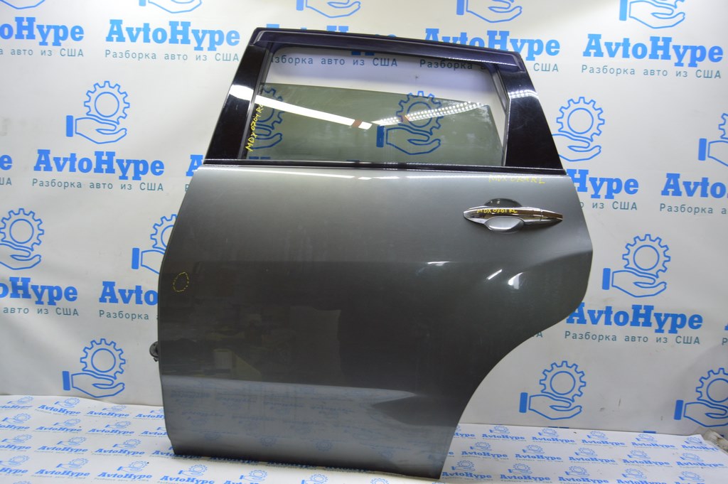 Дверь голая зад лев Acura MDX 07-13 (01) зеленая, тычки