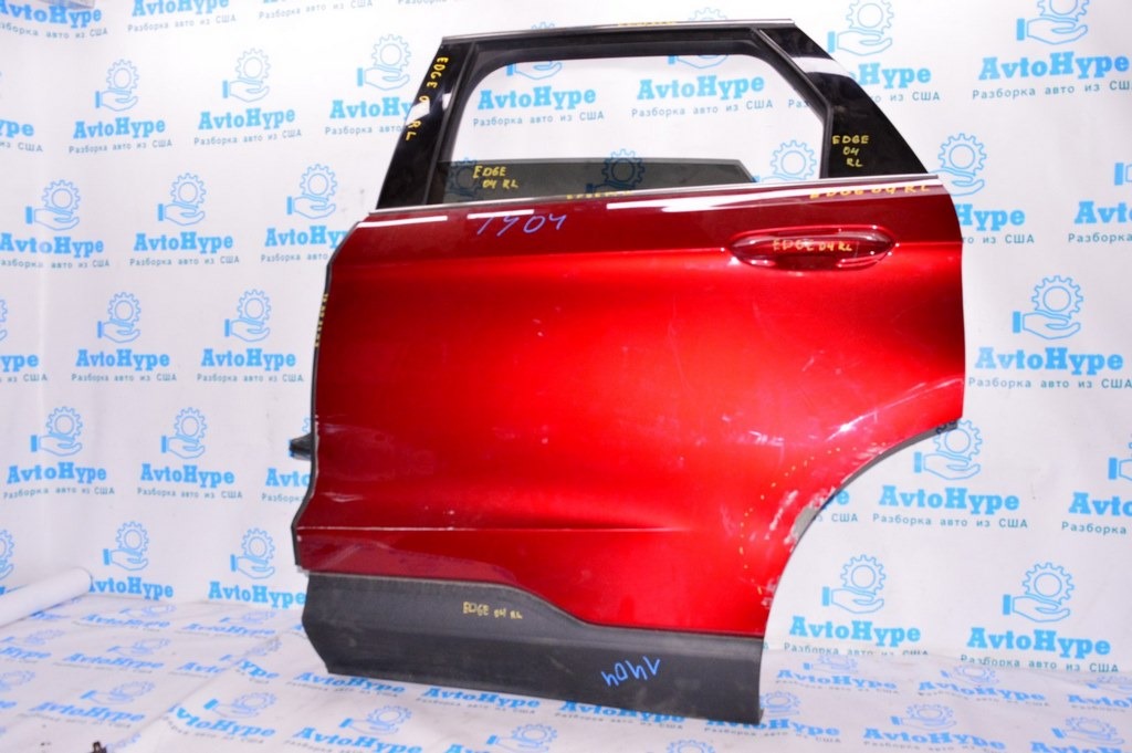 Дверь голая зад лев Ford Edge 16- (04) красный цвет RR царапины