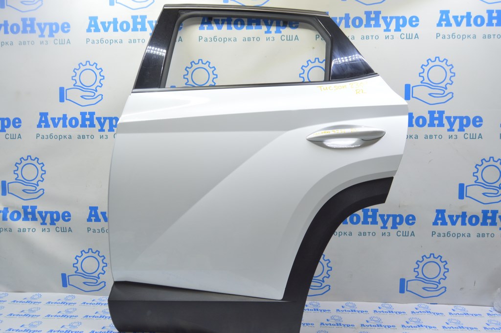 Дверь голая зад лев Hyundai Tucson 22- (01) белая короткая,европа 930мм по молдингу