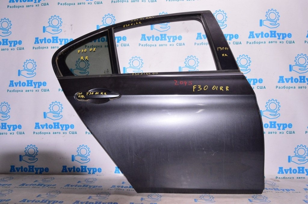 Дверь голая зад прав BMW 3 F30 12-19 (01) графит mineral-grau metallic