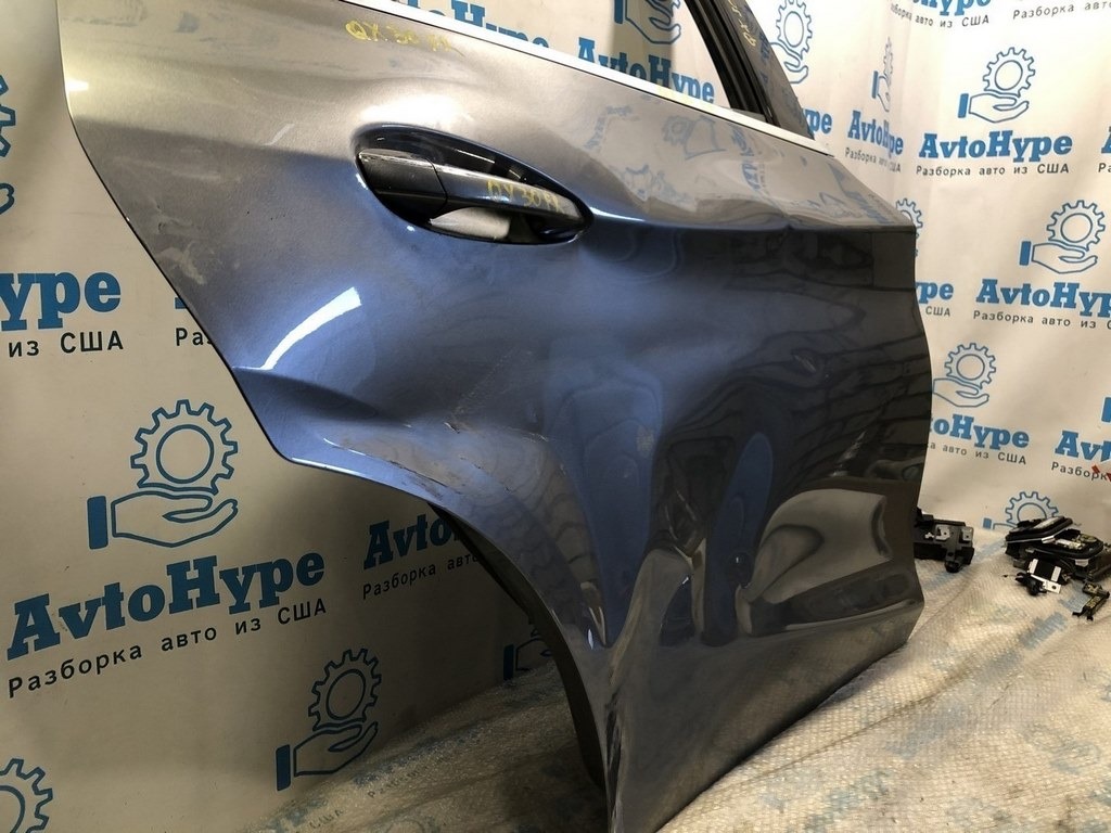 Дверь голая зад прав Infiniti QX30 17- (01) графит цвет KAD сильно замята — фото 2