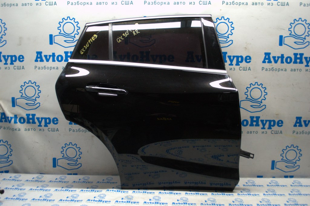 Дверь голая задняя правая Infiniti QX30 17- (03) черная в цвет