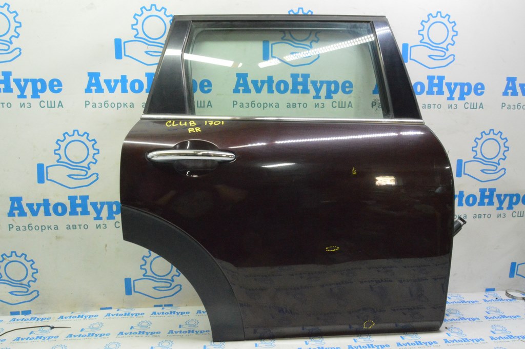 Дверь голая зад прав Mini Cooper Clubman 16-22 (01) бордовый C2C, вмятина, царапины