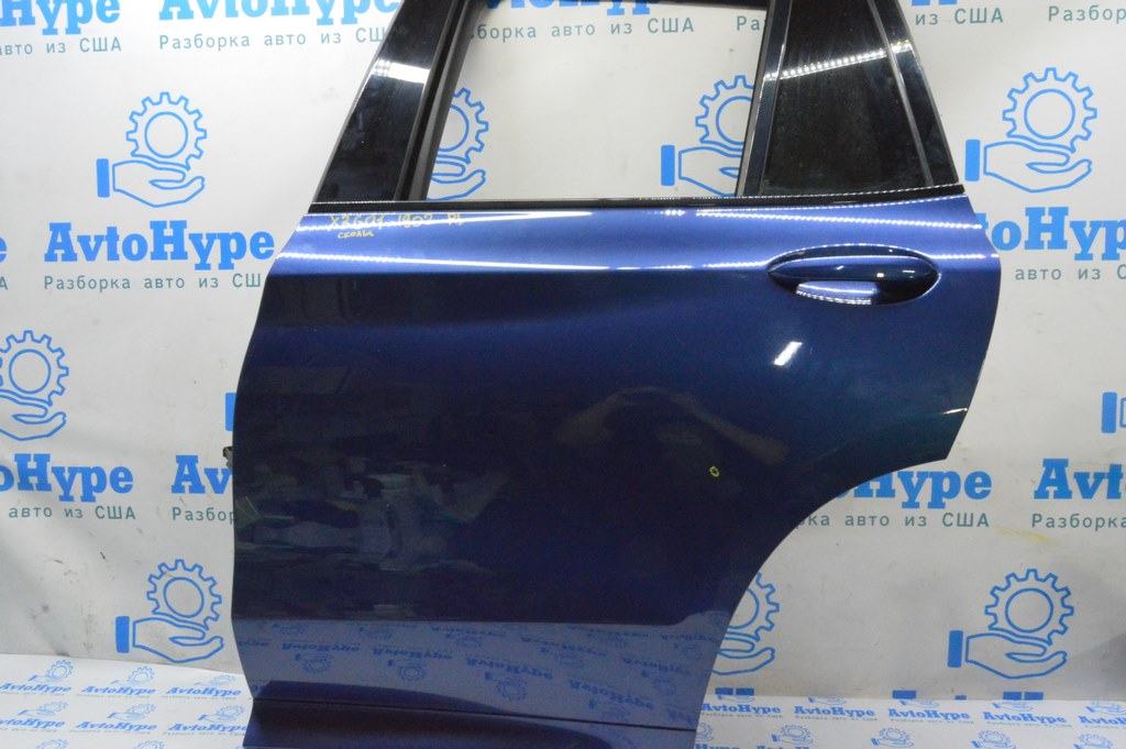 Дверь голая задняя левая BMW X3 G01 18-23 (02) цвет phytonic-blau metallic
