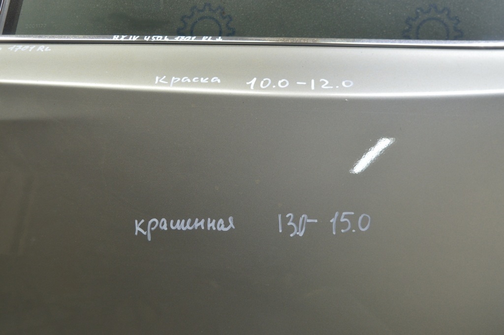 Дверь голая задняя левая Lexus RX350 RX450h 16-22 серебро 1J7 (01) крашена, шпакля — фото 2