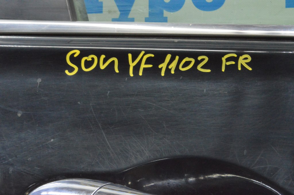 Дверь в сборе передняя правая Hyundai Sonata 11-15 keyless (02) черная, тычка — фото 4