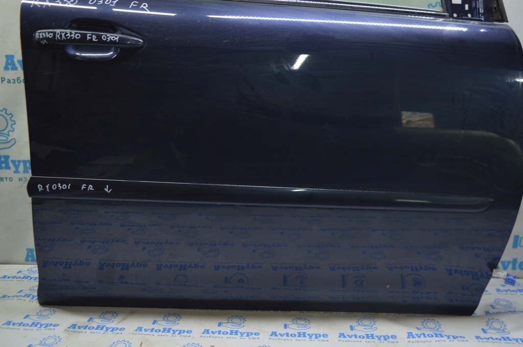 Дверь в сборе передняя правая Lexus RX300 RX330 RX350 RX400h 04-09 (01) в цвет,синий,идеал — фото 2
