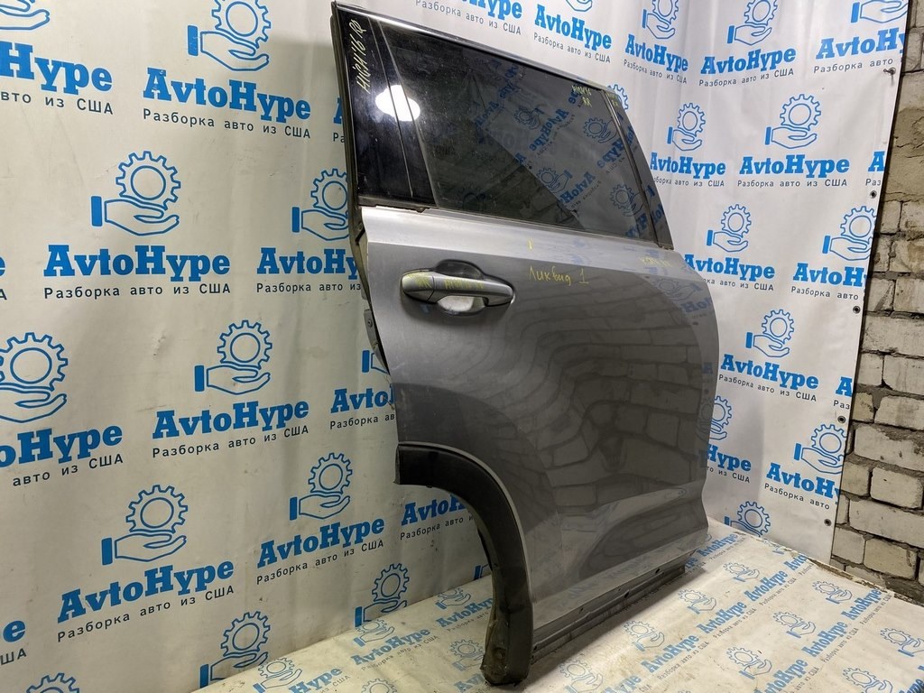 Дверь в сборе зад прав Toyota Highlander 14- без динамика,без молдинга под стекло (ликвид 1) — фото 2
