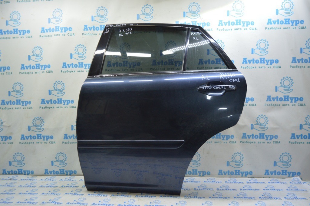 Дверь в сборе задняя левая Lexus RX300 RX330 RX350 RX400h 04-09 без карты и динам. (01) в цвет