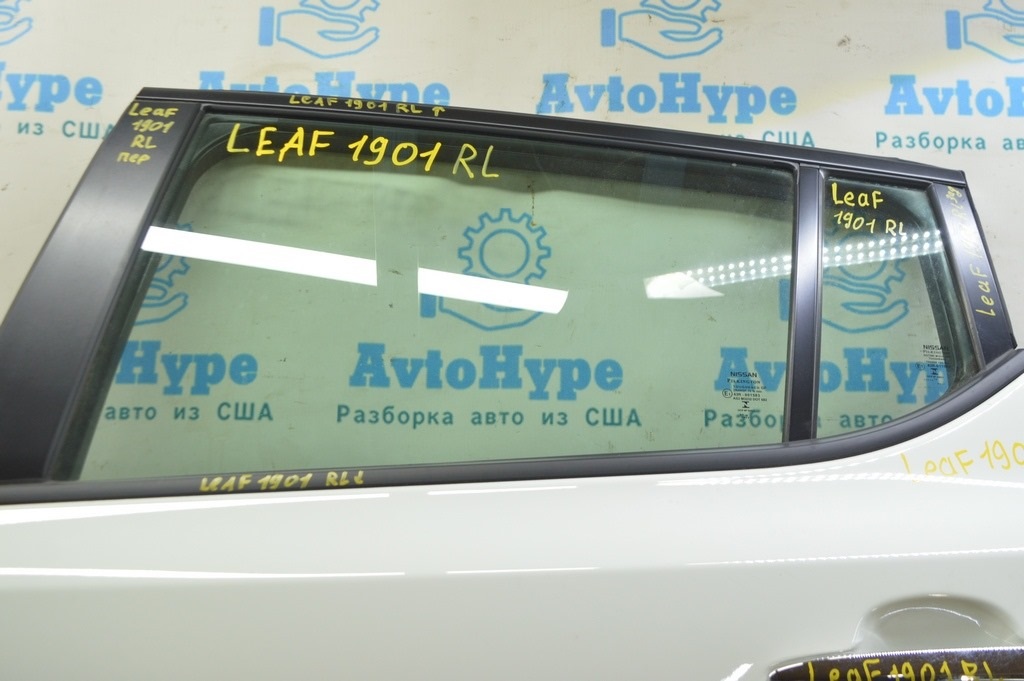 Дверь в сборе задняя левая Nissan Leaf 18- без карты (01) белый цвет — фото 3
