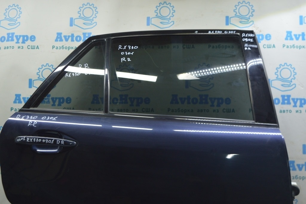 Дверь в сборе задняя правая Lexus RX300 RX330 RX350 RX400h 04-09 (01) в цвет ,синяя — фото 4