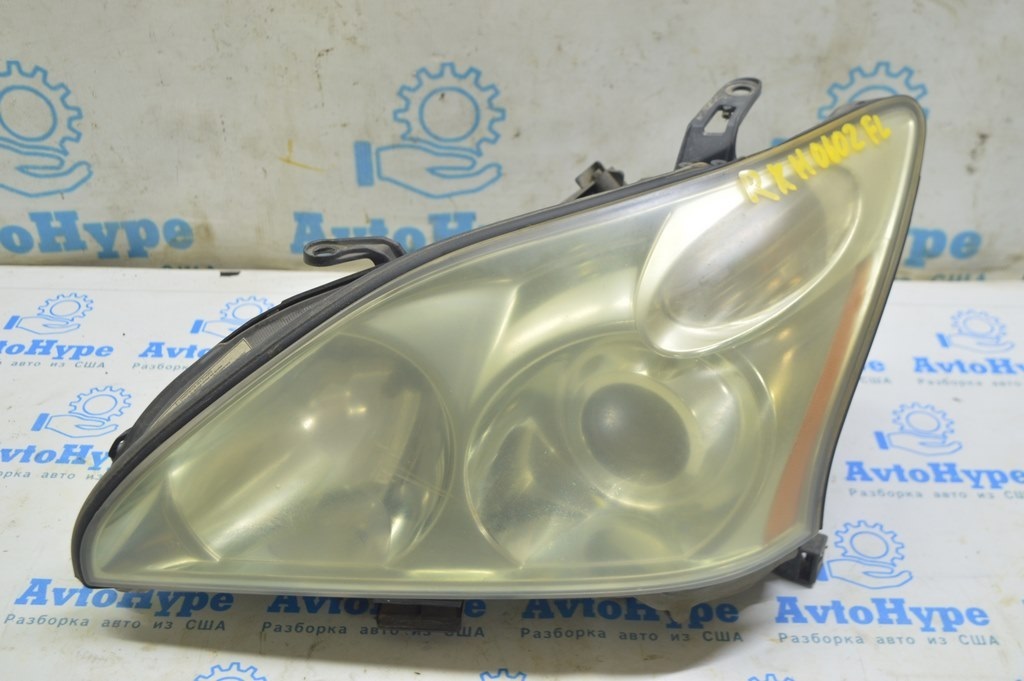 Фара перед лев в сборе Lexus RX300 RX330 RX350 RX400 04-09 ксенон AFS,светлая,под полировк(02)