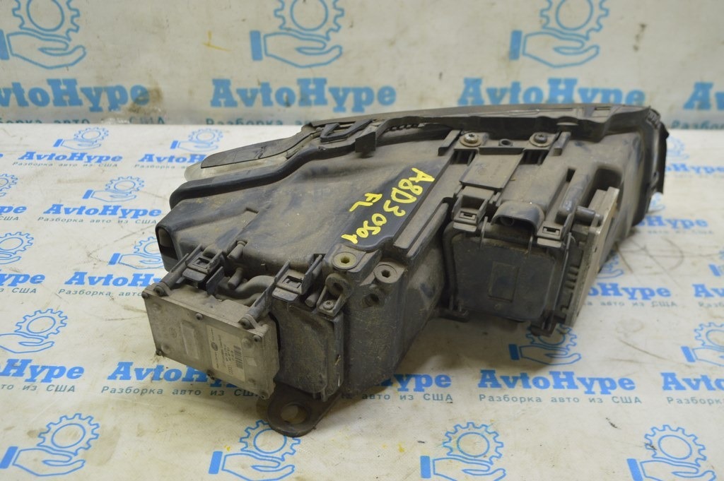 Фара передняя левая Audi A8 D3 03-09 (01) разбито стекло — фото 4