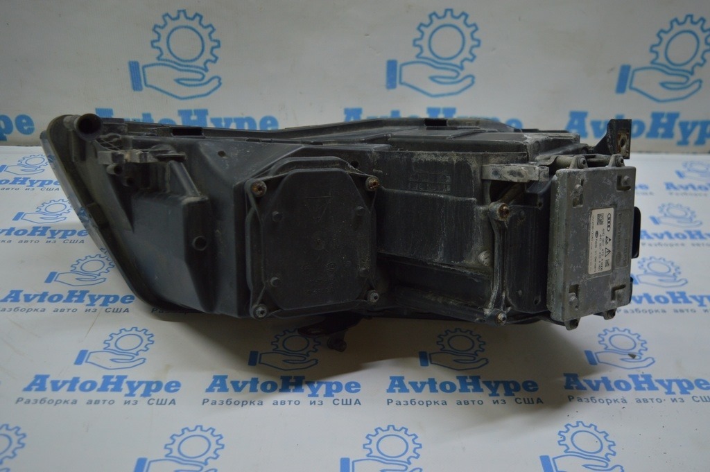 Фара передняя левая Audi A8 D4 10-13 дорест LED (01) в cборе с блоками 4H0907472A европа — фото 4
