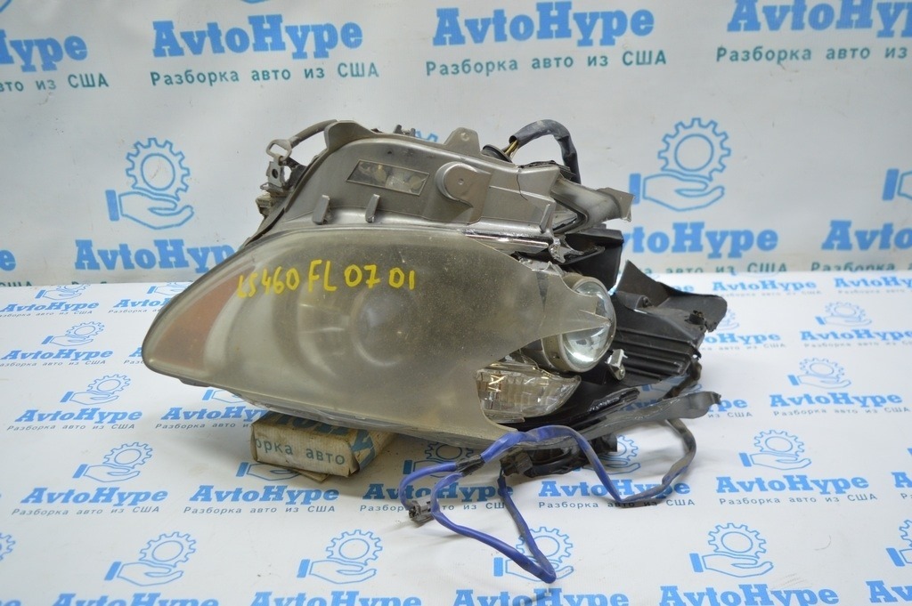 Фара передняя левая Lexus LS460 07-09 usa под омыватель на зч (01)