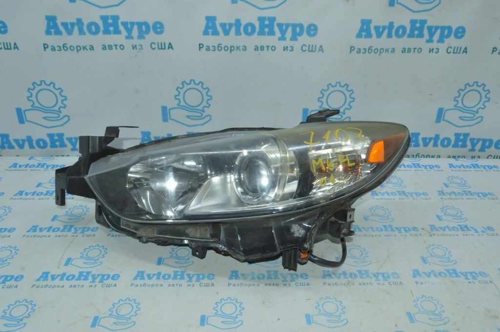 Фара передняя левая Mazda6 13-17 usa галоген (01)
