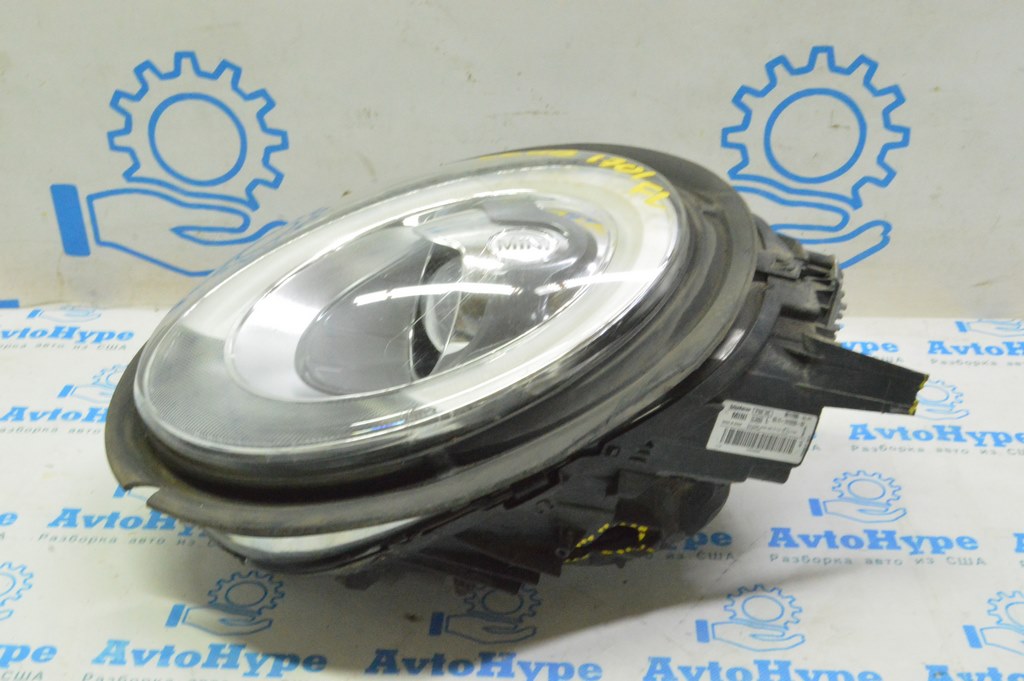 Фара передняя левая Mini Cooper Clubman 16-19 LED (01) песок, слом крепл, пробит корпус — фото 3