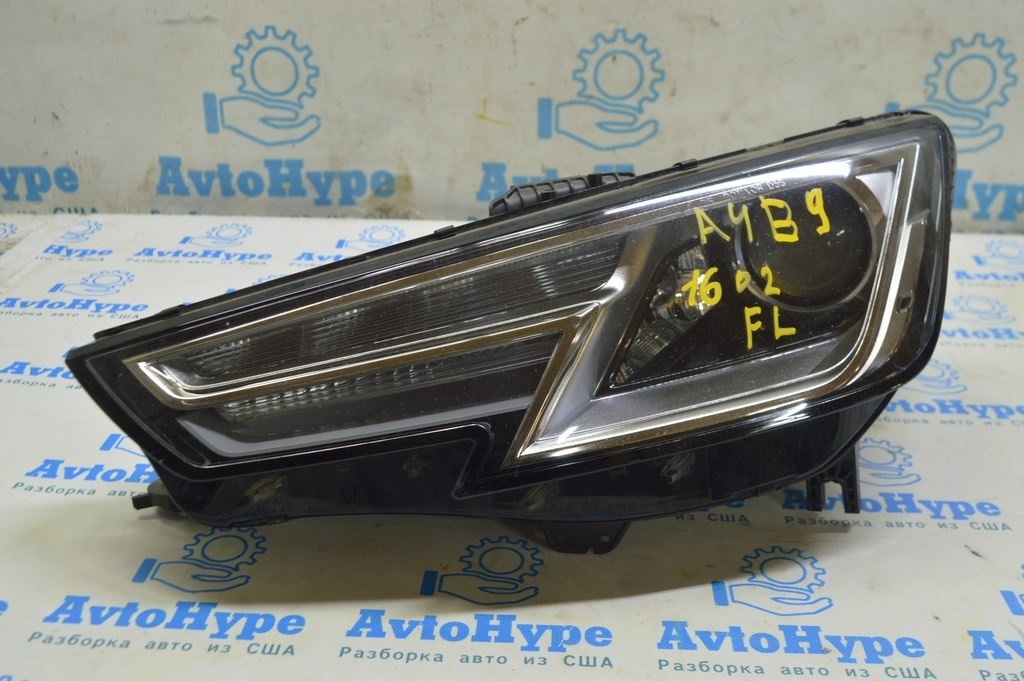 Фара передняя левая в сборе Audi A4 B9 17-19 ксенон+LED (02) песок