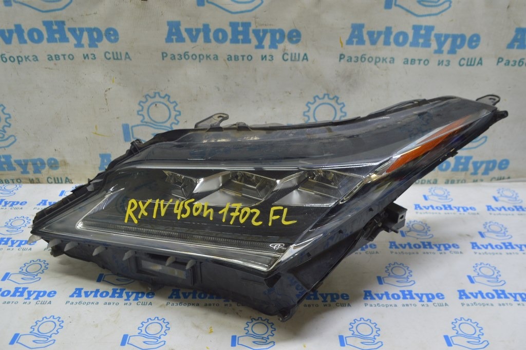 Фара передняя левая в сборе Lexus RX350 RX450h 16-19 без AFS LED 3 линзы (02) слом крепл