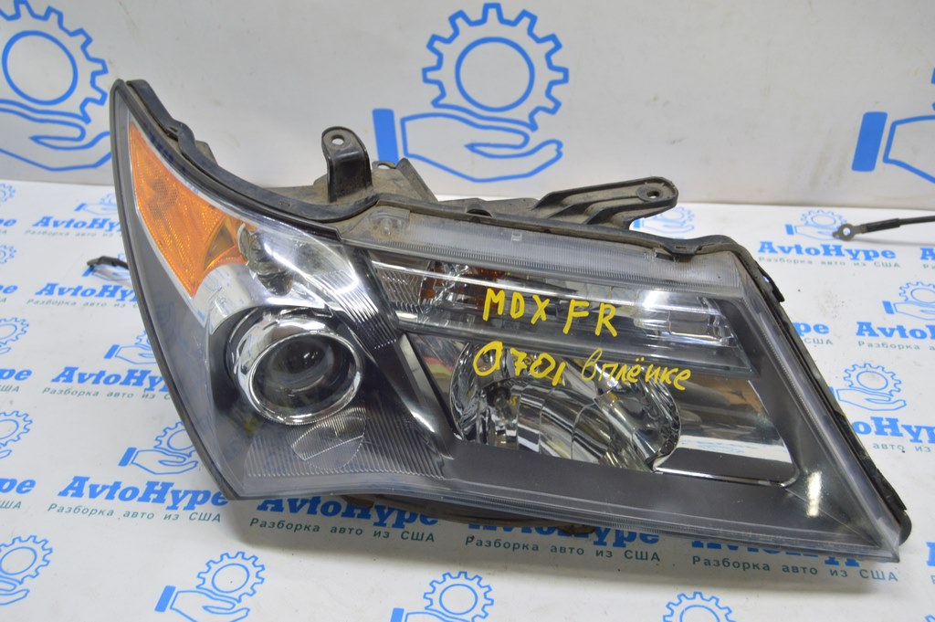 Фара передняя правая Acura MDX 07-09 ксенон (01) в плёнке, паутинка, слом крепл