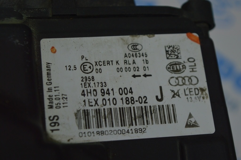 Фара передняя правая Audi A8 D4 10-13 дорест LED (01) в cборе с блоками  4H0907472A европа — фото 2