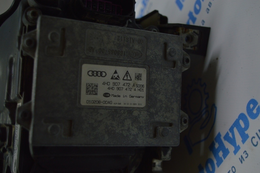 Фара передняя правая Audi A8 D4 10-13 дорест LED (01) в cборе с блоками  4H0907472A европа — фото 3