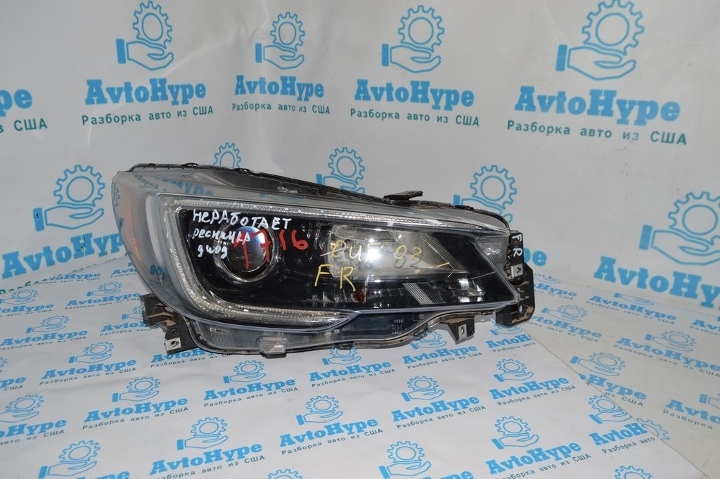 Фара передняя правая Subaru Outback 18-19 галоген (02) топляк не работает ресничка