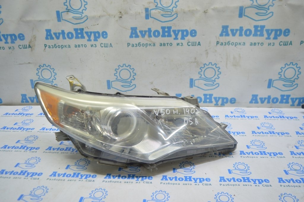 Фара передняя правая Toyota Camry v50 12-14 usa LE (02) под полировку, деланная