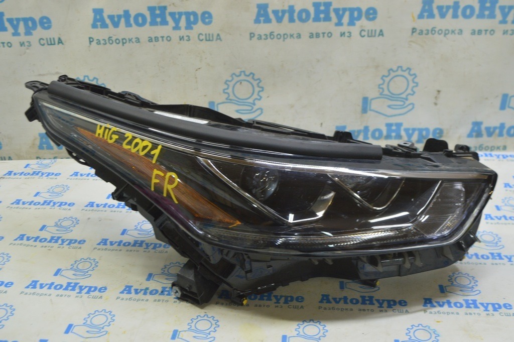 Фара передняя правая Toyota Highlander 20- LED+LED DRL светлая (01)