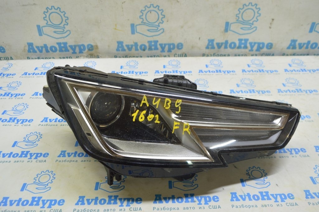 Фара передняя правая в сборе Audi A4 B9 17-19 ксенон+LED (02) песок