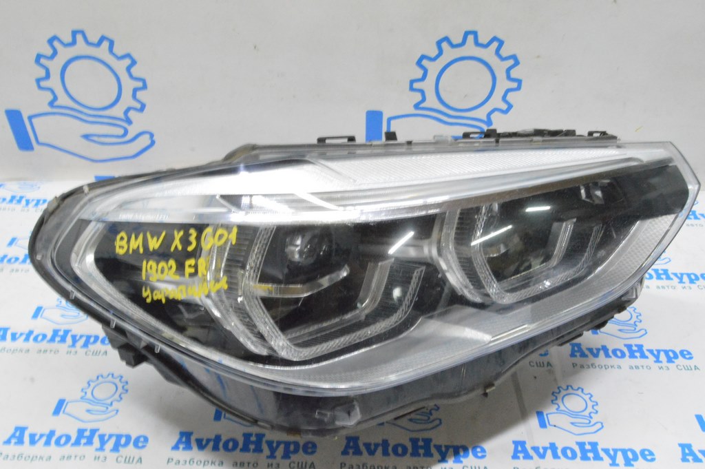 Фара передняя правая в сборе BMW X3 G01 18-21 LED ADAPTIVE , адаптив (02) деф. крепления