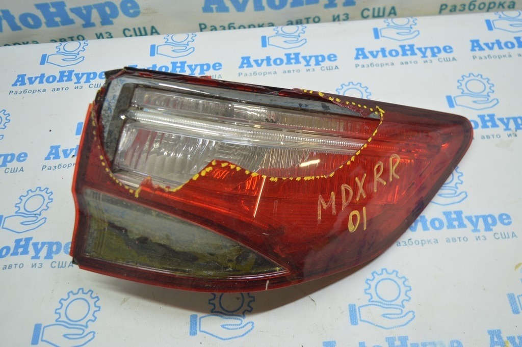 Фонарь внешний (крыло) правый Acura MDX 14-20 (01) деф.стекла