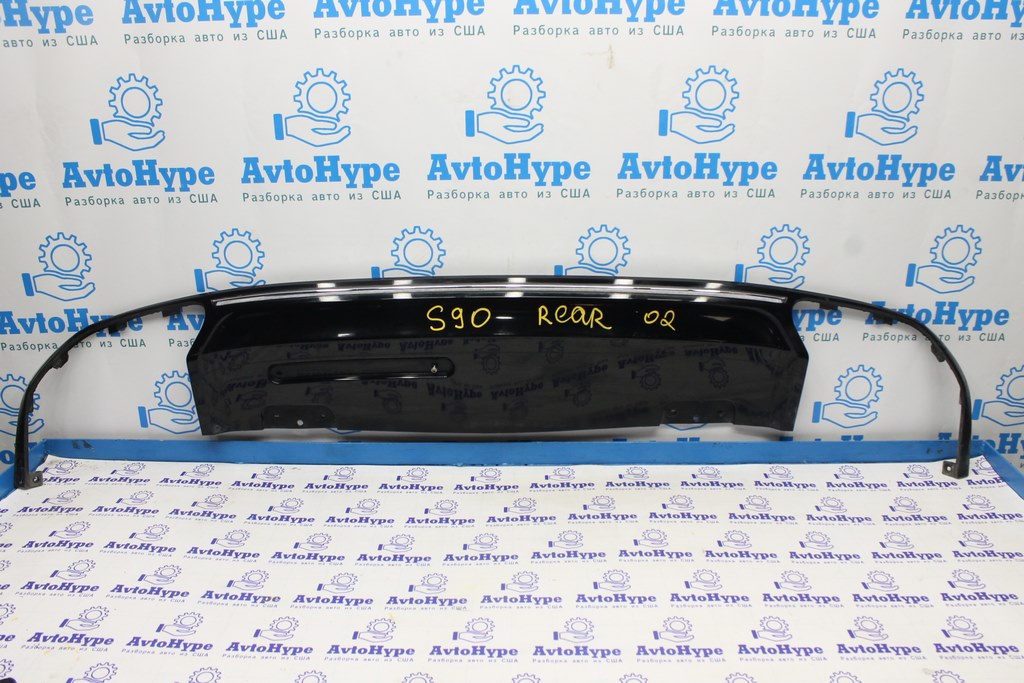 Губа заднього бампера Volvo S90 16- з хром молдингом (02)