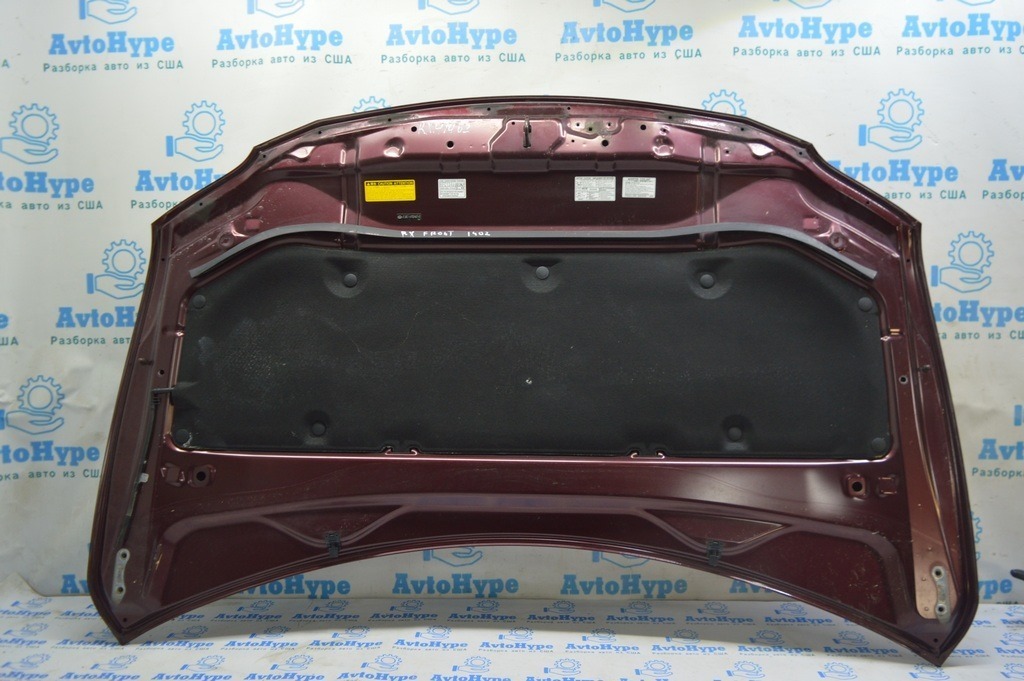 Капот голый Lexus RX350 RX450h 10-15  бордовый цвет код 3S0 (02) — фото 2