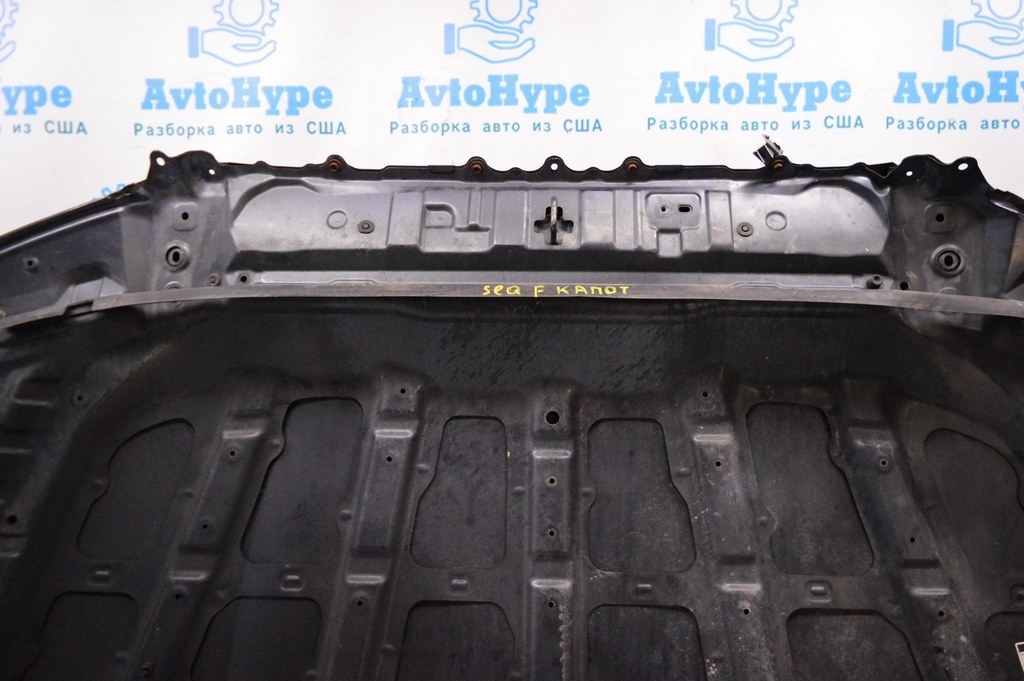 Капот голый Toyota Sequoia 2008-2022 (01) цвет графит 1F9 деф.замят слева — фото 2