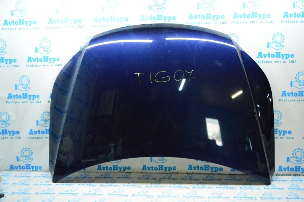Капот голый VW Tiguan 09-17 (07) синий цвет