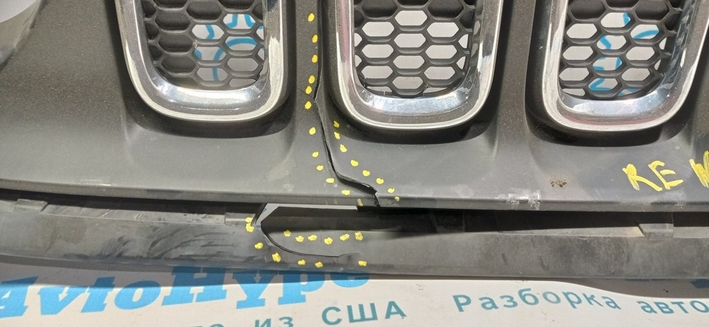 Каркас решетки радиатора grill Jeep Renegade 15-18 дорест (03) под пайку — фото 2