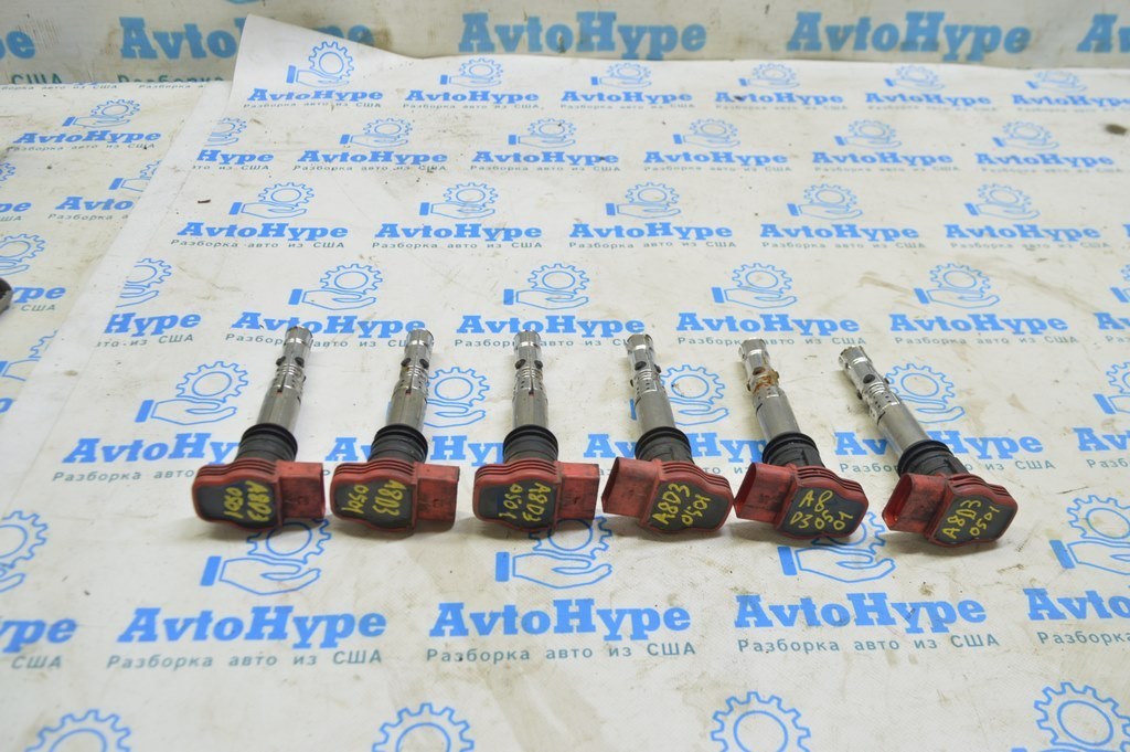 Катушка зажигания Audi A8 D3 03-09 3.0 красная (01)